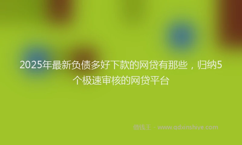 2025年最新负债多好下款的网贷有那些，归纳5个极速审核的网贷平台