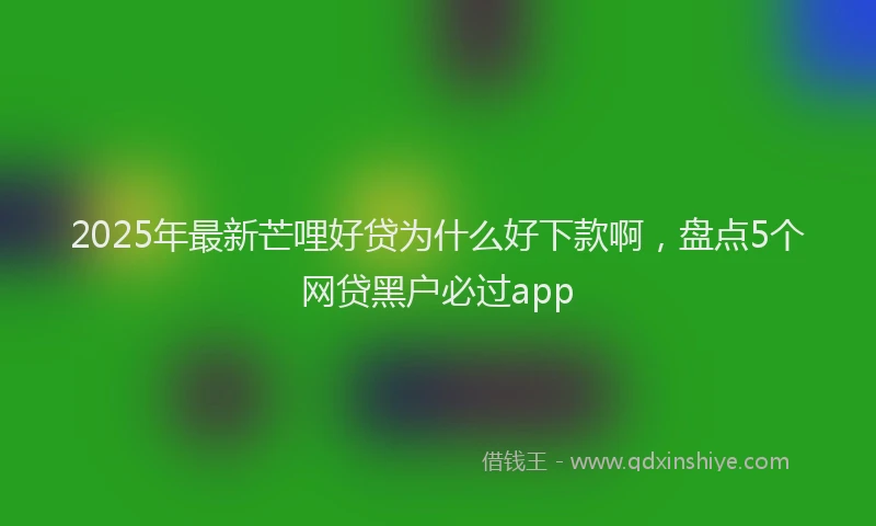 2025年最新芒哩好贷为什么好下款啊，盘点5个网贷黑户必过app