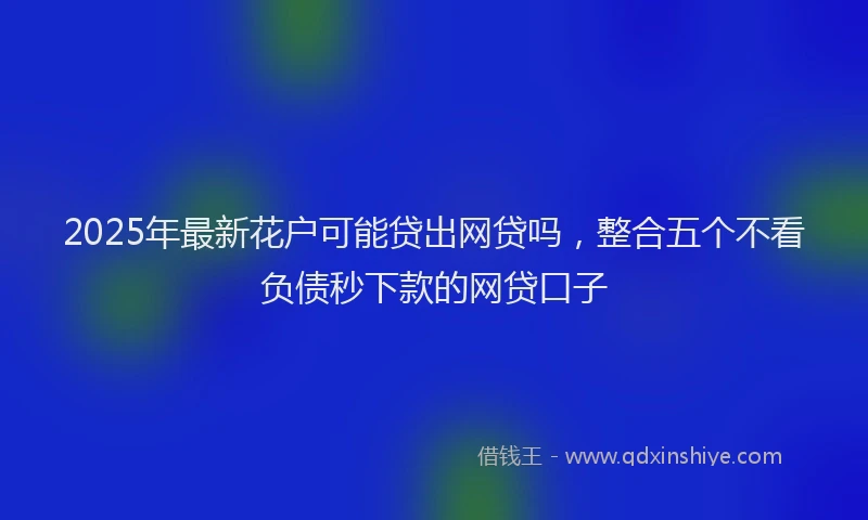 2025年最新花户可能贷出网贷吗，整合五个不看负债秒下款的网贷口子