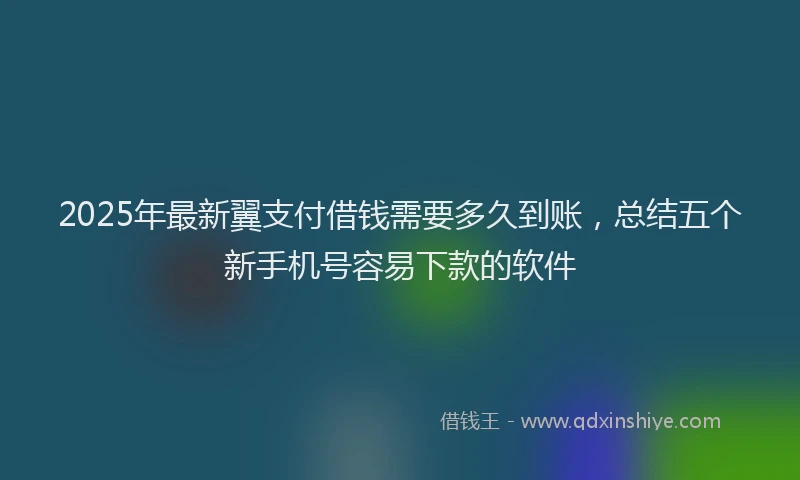 2025年最新翼支付借钱需要多久到账，总结五个新手机号容易下款的软件