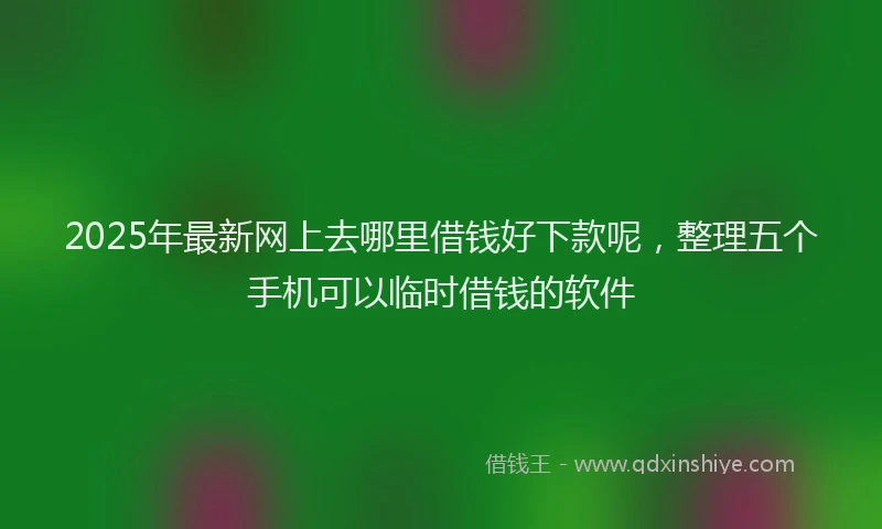 2025年最新网上去哪里借钱好下款呢，整理五个手机可以临时借钱的软件
