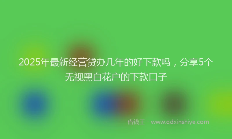2025年最新经营贷办几年的好下款吗，分享5个无视黑白花户的下款口子