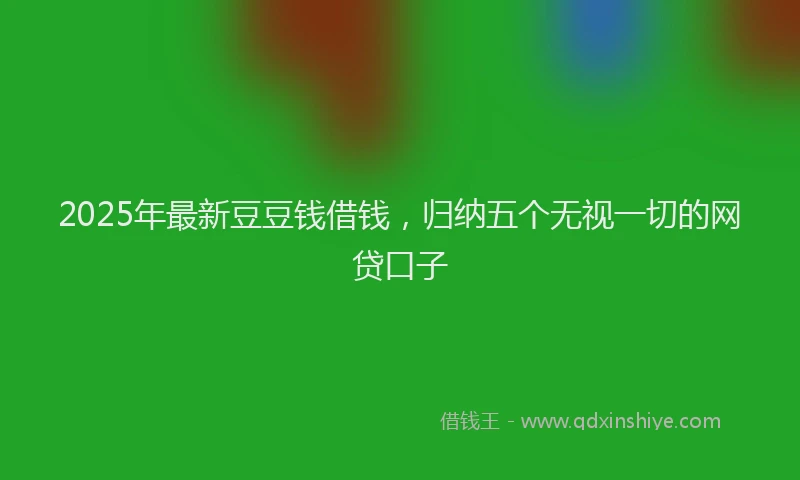 2025年最新豆豆钱借钱，归纳五个无视一切的网贷口子