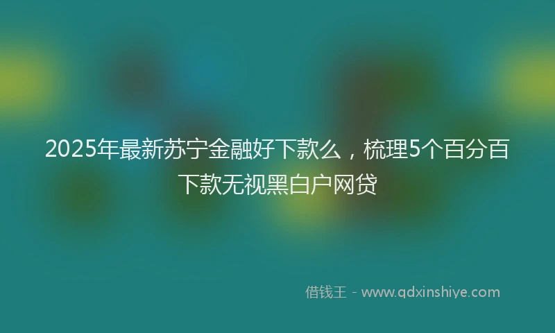 2025年最新苏宁金融好下款么，梳理5个百分百下款无视黑白户网贷