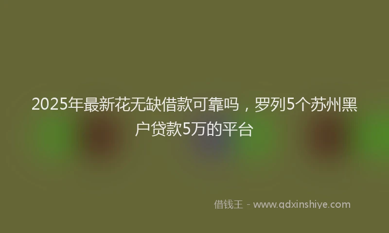 2025年最新花无缺借款可靠吗，罗列5个苏州黑户贷款5万的平台