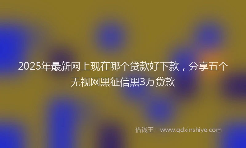 2025年最新网上现在哪个贷款好下款，分享五个无视网黑征信黑3万贷款