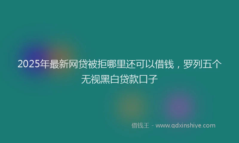 2025年最新网贷被拒哪里还可以借钱，罗列五个无视黑白贷款口子