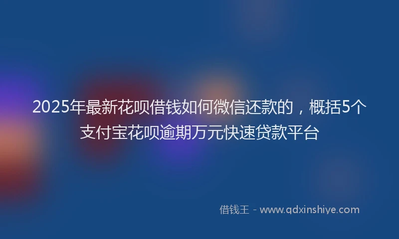 2025年最新花呗借钱如何微信还款的，概括5个支付宝花呗逾期万元快速贷款平台