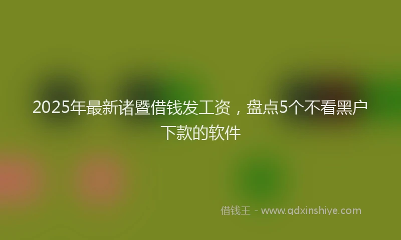 2025年最新诸暨借钱发工资，盘点5个不看黑户下款的软件