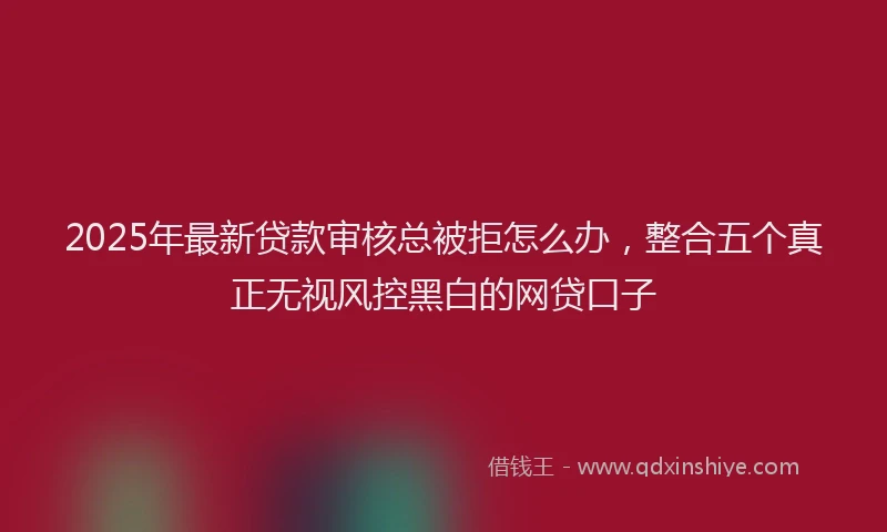 2025年最新贷款审核总被拒怎么办，整合五个真正无视风控黑白的网贷口子