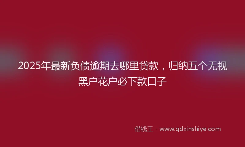 2025年最新负债逾期去哪里贷款，归纳五个无视黑户花户必下款口子