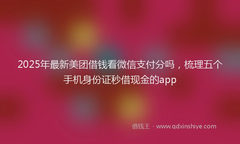 2025年最新美团借钱看微信支付分吗，梳理五个手机身份证秒借现金的app