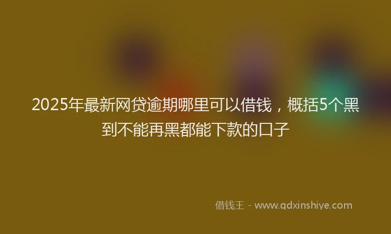 2025年最新网贷逾期哪里可以借钱，概括5个黑到不能再黑都能下款的口子