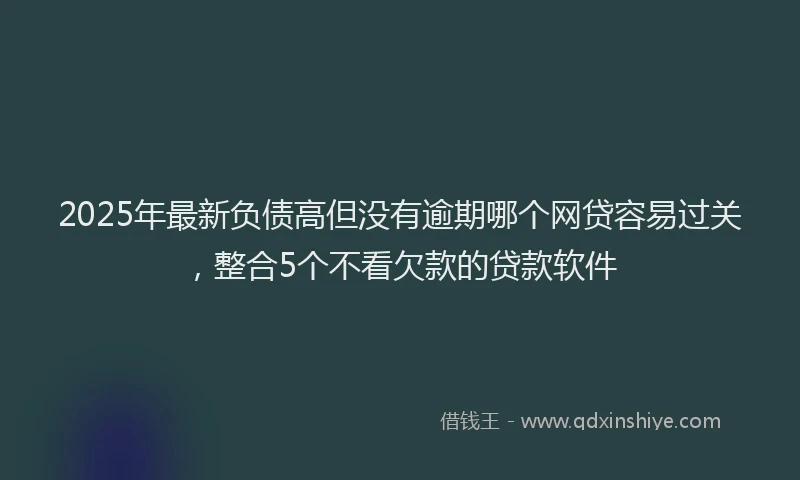 2025年最新负债高但没有逾期哪个网贷容易过关，整合5个不看欠款的贷款软件