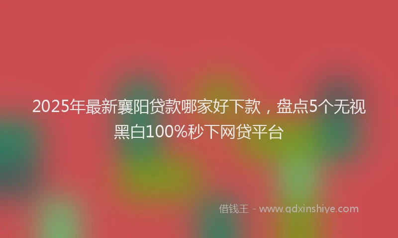2025年最新襄阳贷款哪家好下款，盘点5个无视黑白100%秒下网贷平台
