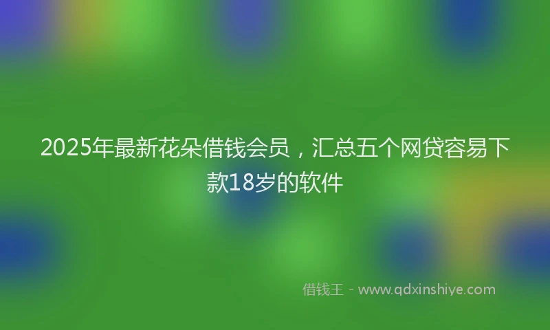 2025年最新花朵借钱会员，汇总五个网贷容易下款18岁的软件