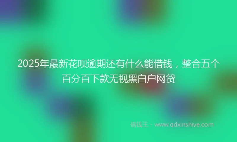 2025年最新花呗逾期还有什么能借钱，整合五个百分百下款无视黑白户网贷