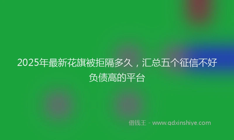 2025年最新花旗被拒隔多久，汇总五个征信不好负债高的平台