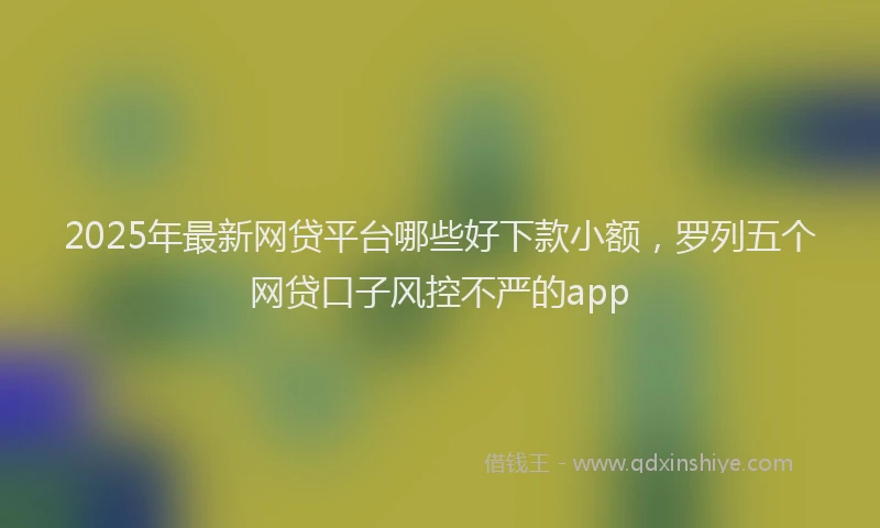 2025年最新网贷平台哪些好下款小额，罗列五个网贷口子风控不严的app