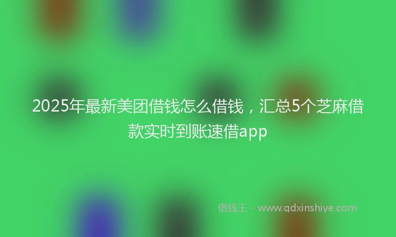 2025年最新美团借钱怎么借钱，汇总5个芝麻借款实时到账速借app