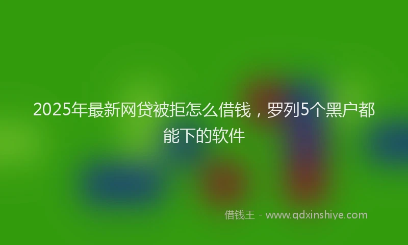 2025年最新网贷被拒怎么借钱，罗列5个黑户都能下的软件