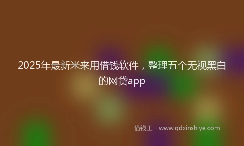 2025年最新米来用借钱软件，整理五个无视黑白的网贷app