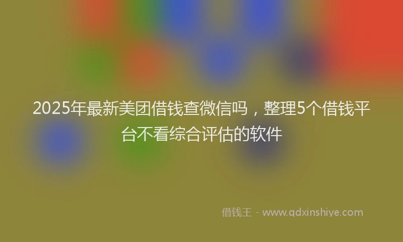 2025年最新美团借钱查微信吗，整理5个借钱平台不看综合评估的软件
