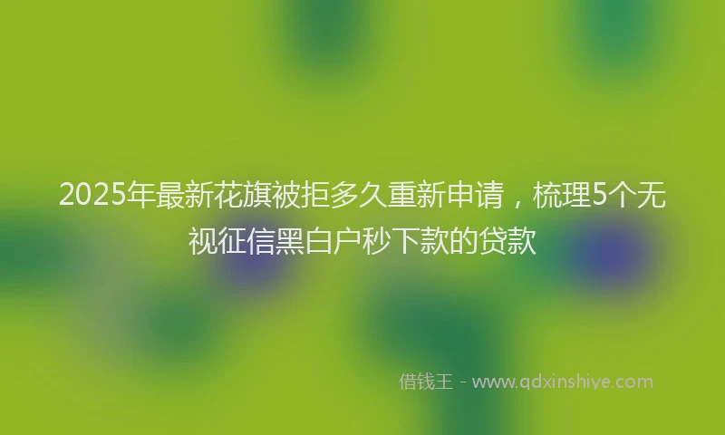 2025年最新花旗被拒多久重新申请，梳理5个无视征信黑白户秒下款的贷款