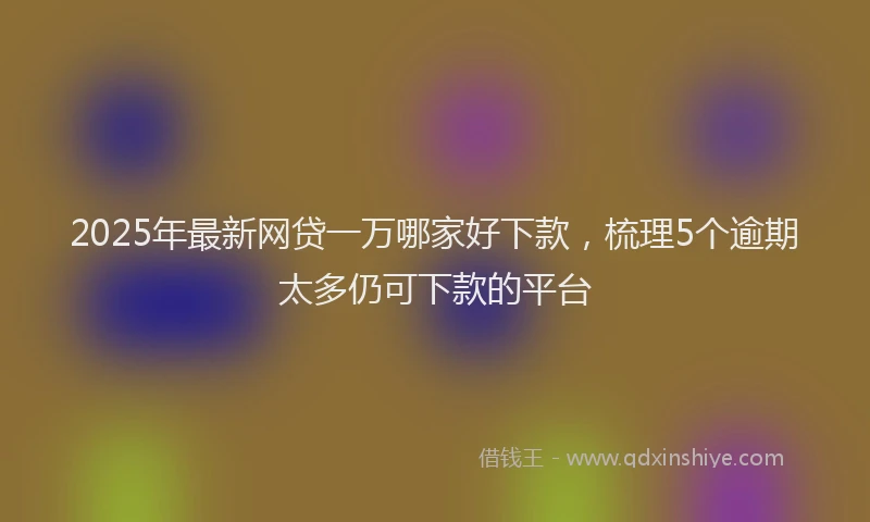 2025年最新网贷一万哪家好下款，梳理5个逾期太多仍可下款的平台
