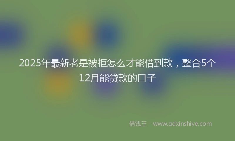 2025年最新老是被拒怎么才能借到款，整合5个12月能贷款的口子