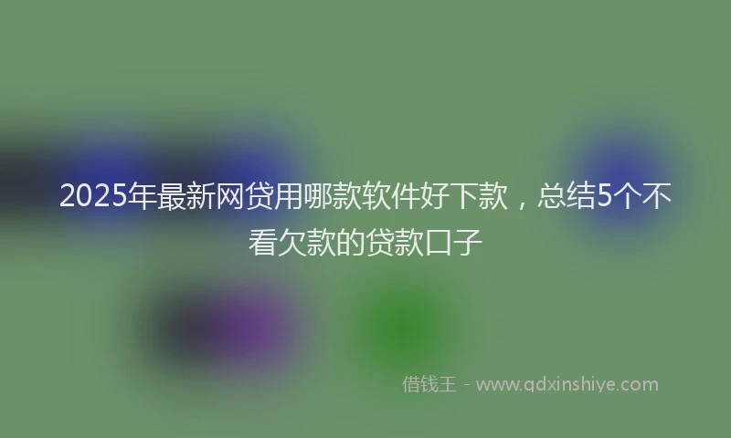 2025年最新网贷用哪款软件好下款，总结5个不看欠款的贷款口子