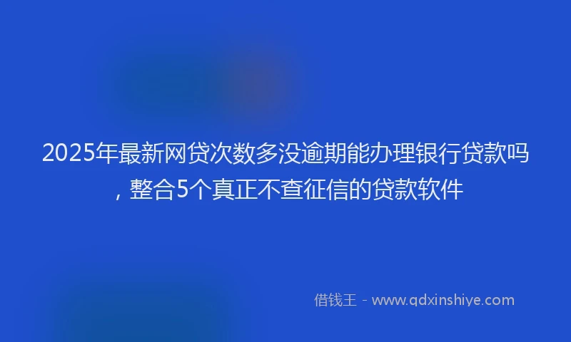 2025年最新网贷次数多没逾期能办理银行贷款吗，整合5个真正不查征信的贷款软件