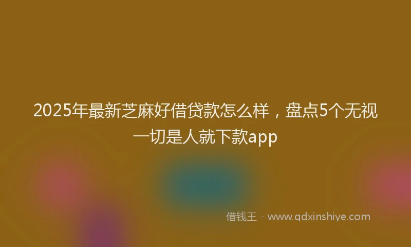 2025年最新芝麻好借贷款怎么样，盘点5个无视一切是人就下款app