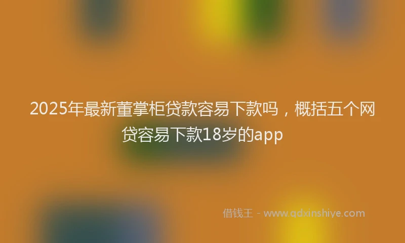 2025年最新董掌柜贷款容易下款吗，概括五个网贷容易下款18岁的app