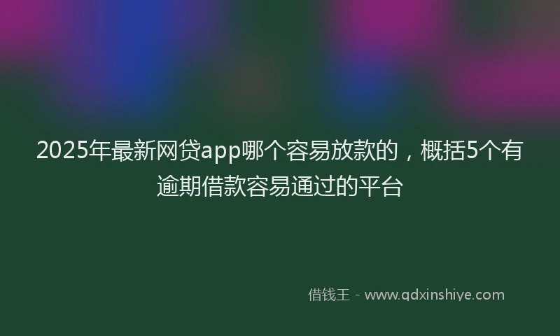 2025年最新网贷app哪个容易放款的，概括5个有逾期借款容易通过的平台