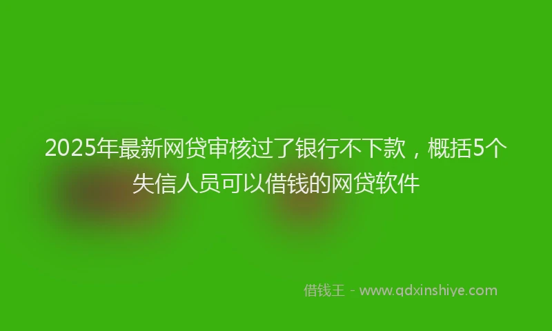 2025年最新网贷审核过了银行不下款，概括5个失信人员可以借钱的网贷软件