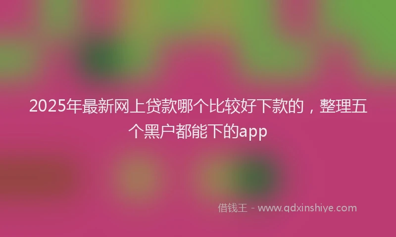 2025年最新网上贷款哪个比较好下款的，整理五个黑户都能下的app