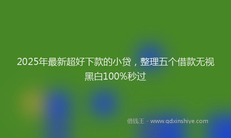 2025年最新超好下款的小贷，整理五个借款无视黑白100%秒过