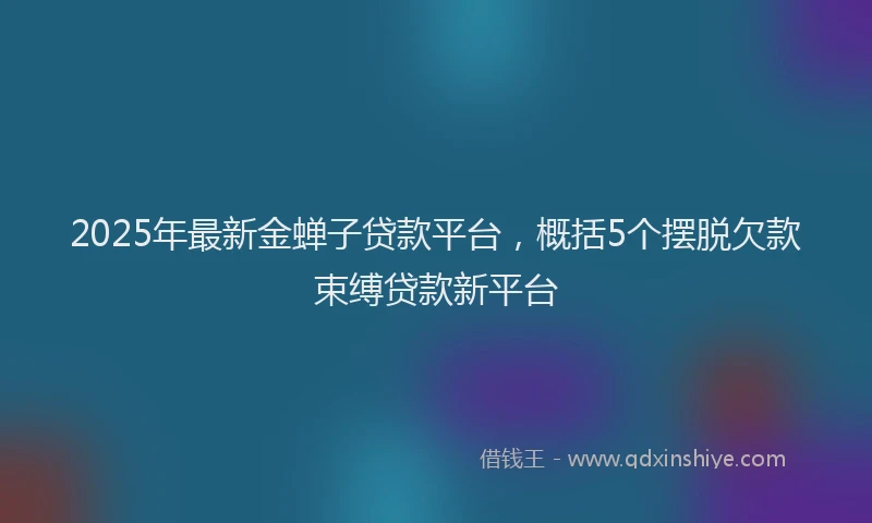 2025年最新金蝉子贷款平台，概括5个摆脱欠款束缚贷款新平台
