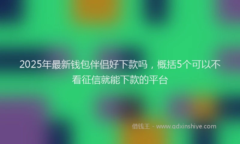 2025年最新钱包伴侣好下款吗，概括5个可以不看征信就能下款的平台