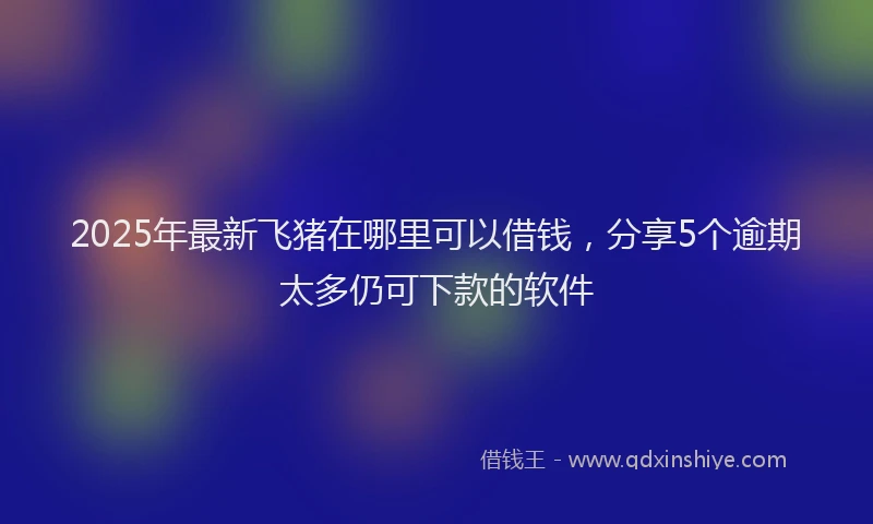 2025年最新飞猪在哪里可以借钱，分享5个逾期太多仍可下款的软件
