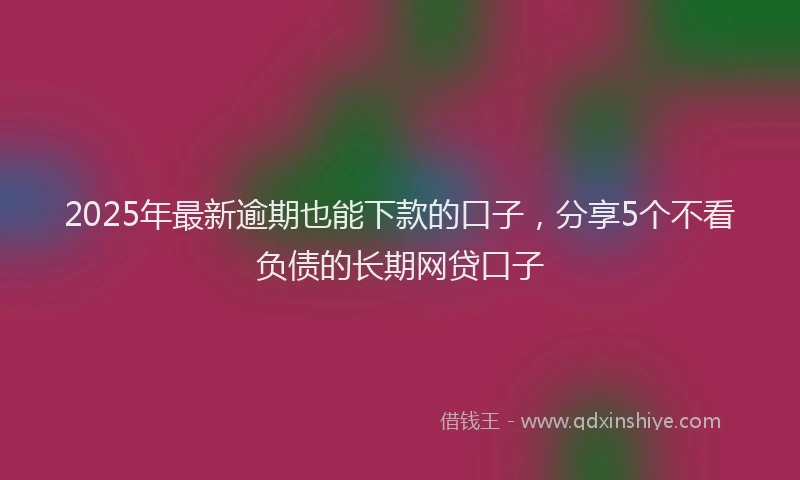 2025年最新逾期也能下款的口子，分享5个不看负债的长期网贷口子
