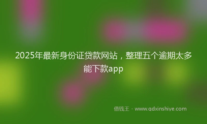 2025年最新身份证贷款网站，整理五个逾期太多能下款app