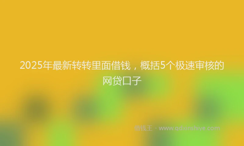 2025年最新转转里面借钱，概括5个极速审核的网贷口子