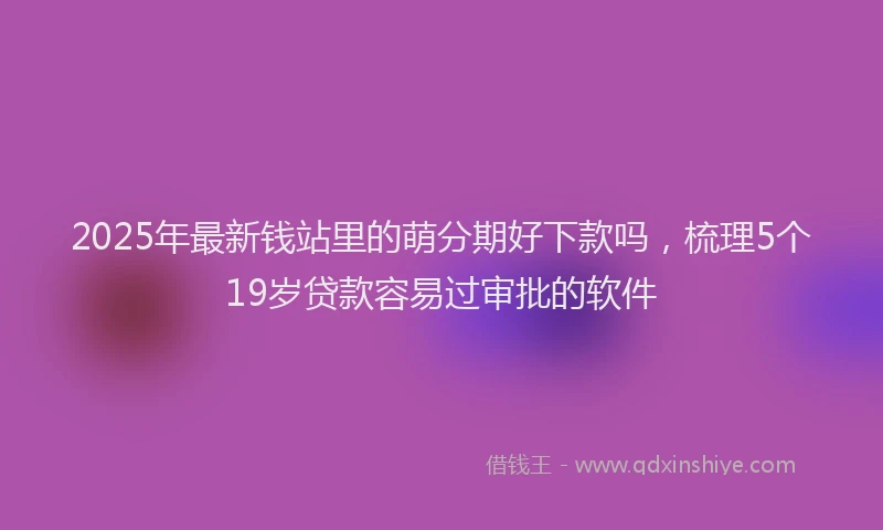 2025年最新钱站里的萌分期好下款吗，梳理5个19岁贷款容易过审批的软件