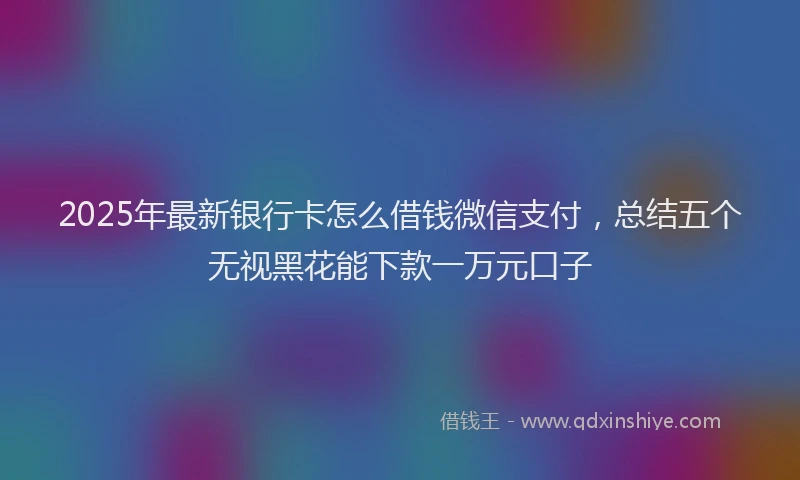 2025年最新银行卡怎么借钱微信支付，总结五个无视黑花能下款一万元口子