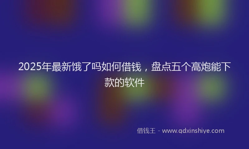 2025年最新饿了吗如何借钱，盘点五个高炮能下款的软件