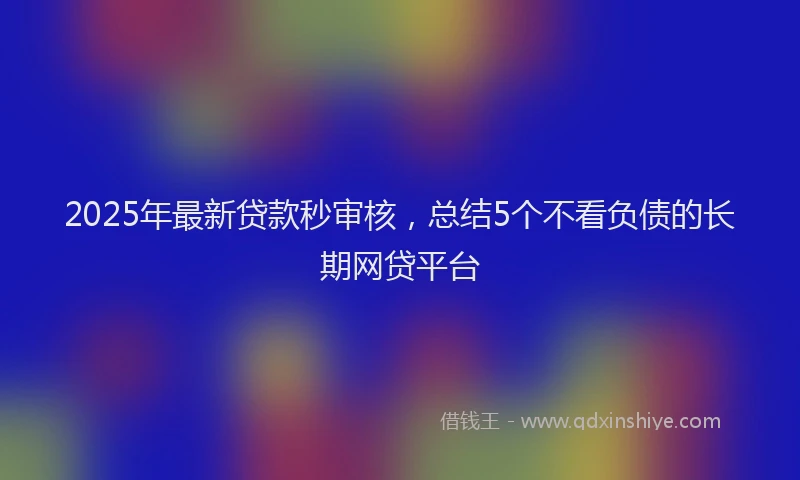 2025年最新贷款秒审核，总结5个不看负债的长期网贷平台