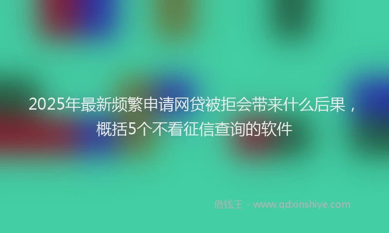 2025年最新频繁申请网贷被拒会带来什么后果，概括5个不看征信查询的软件