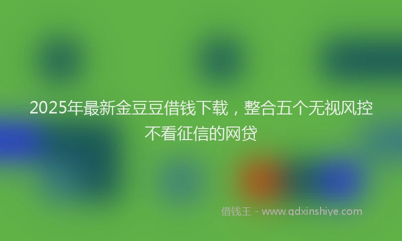 2025年最新金豆豆借钱下载，整合五个无视风控不看征信的网贷